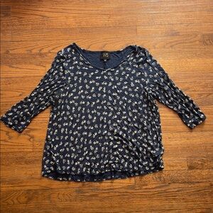 W5 Women's Navy and White Bicycle Top